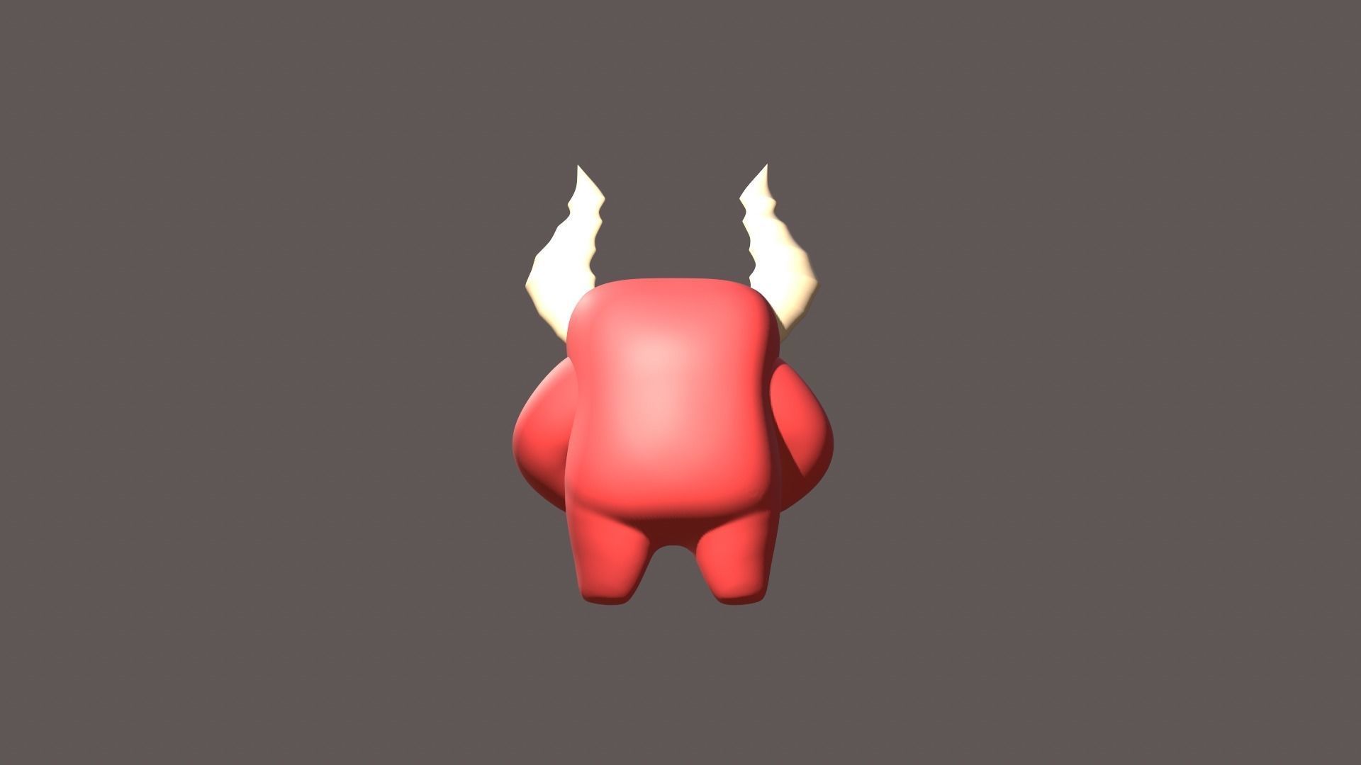3D Model monsters demon with horns 3D print model_6