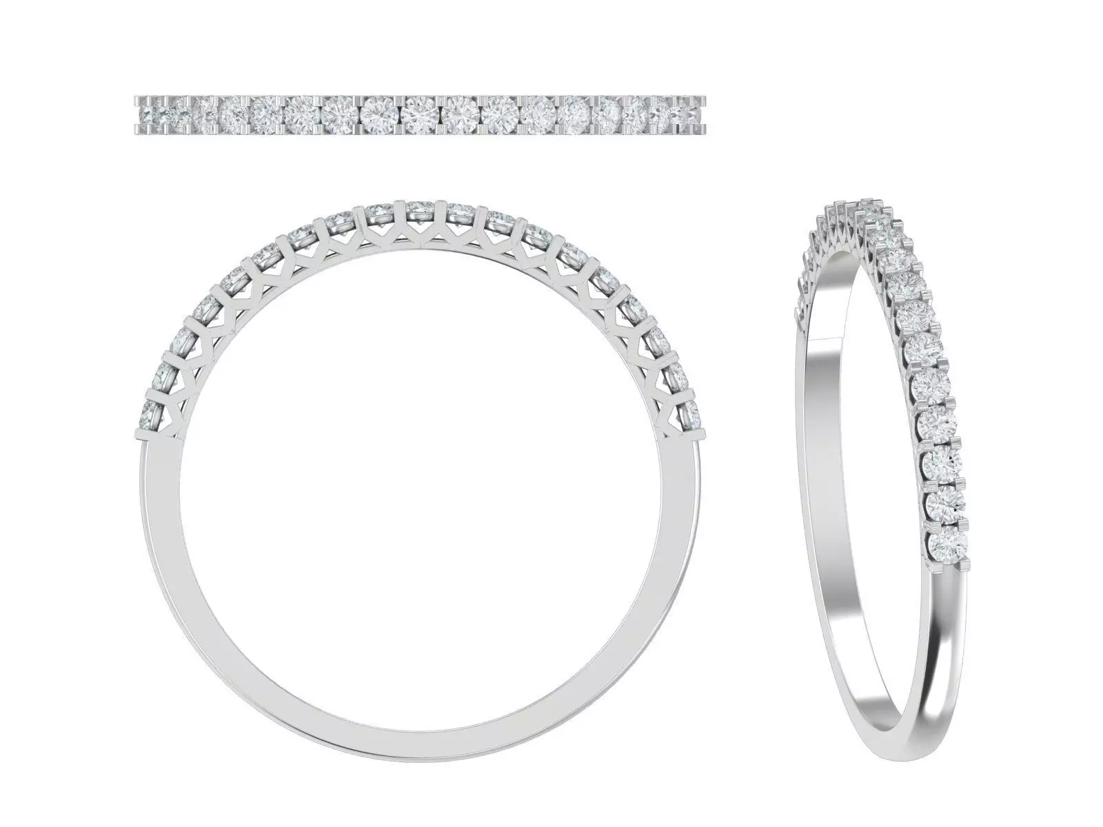 Diamond List ring 3D print model
