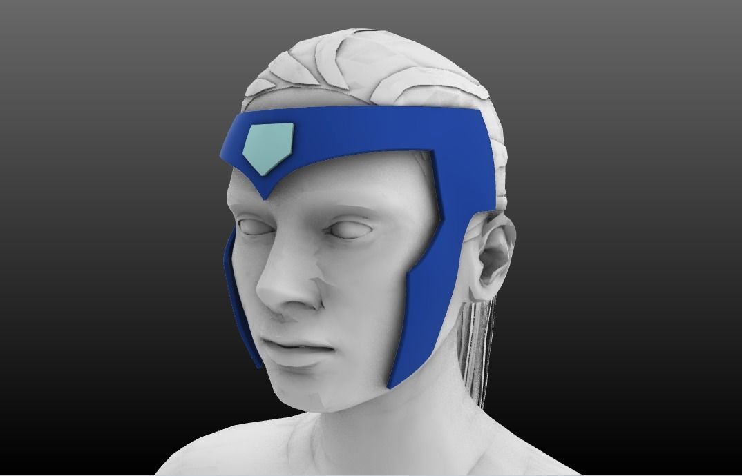 Jean Grey Comic Headpiece and Shoulder armor 3D print model_3