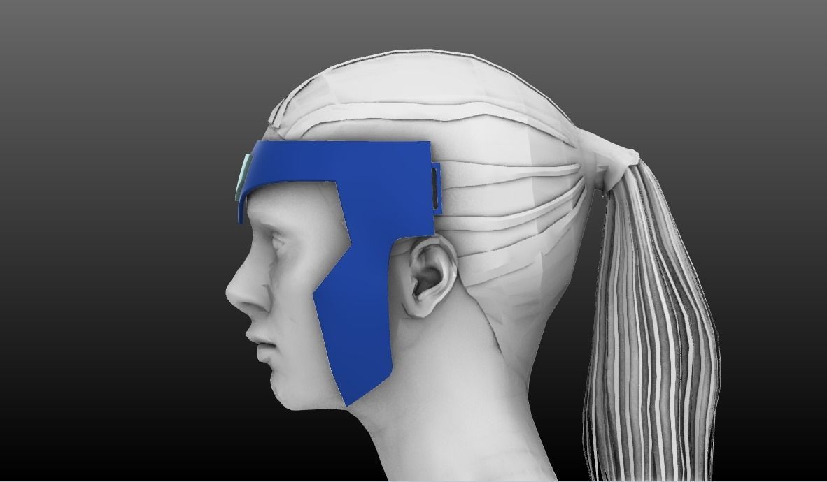 Jean Grey Comic Headpiece and Shoulder armor 3D print model_5