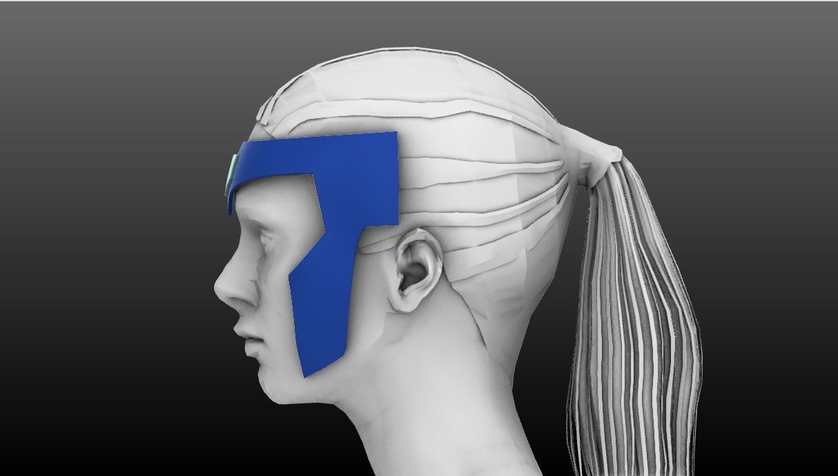 Jean Grey Comic Headpiece and Shoulder armor 3D print model_4