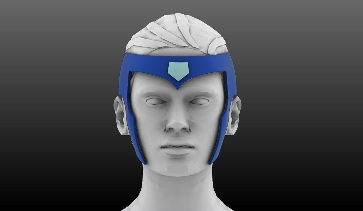 Jean Grey Comic Headpiece and Shoulder armor 3D print model_2