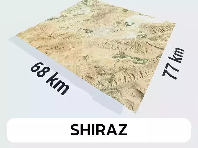 Shiraz Iran City Landscape 3D Model
