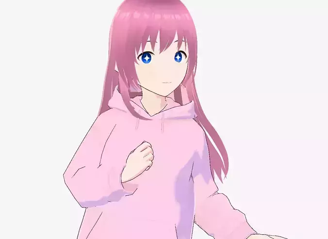 Bocchi the Rock Young VRChat Avatar 3D model