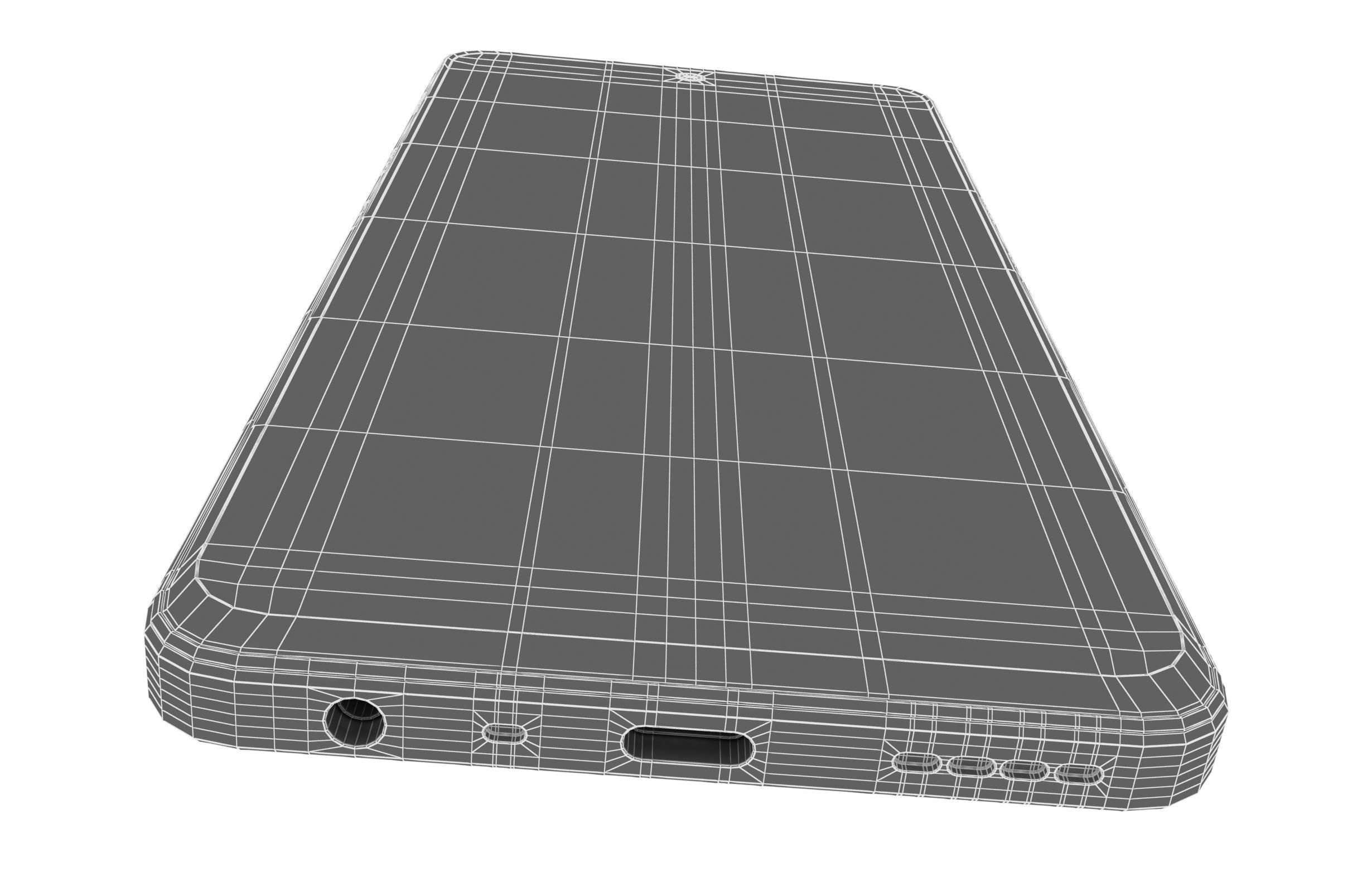 Realme C55 Black Low-poly 3D model_19