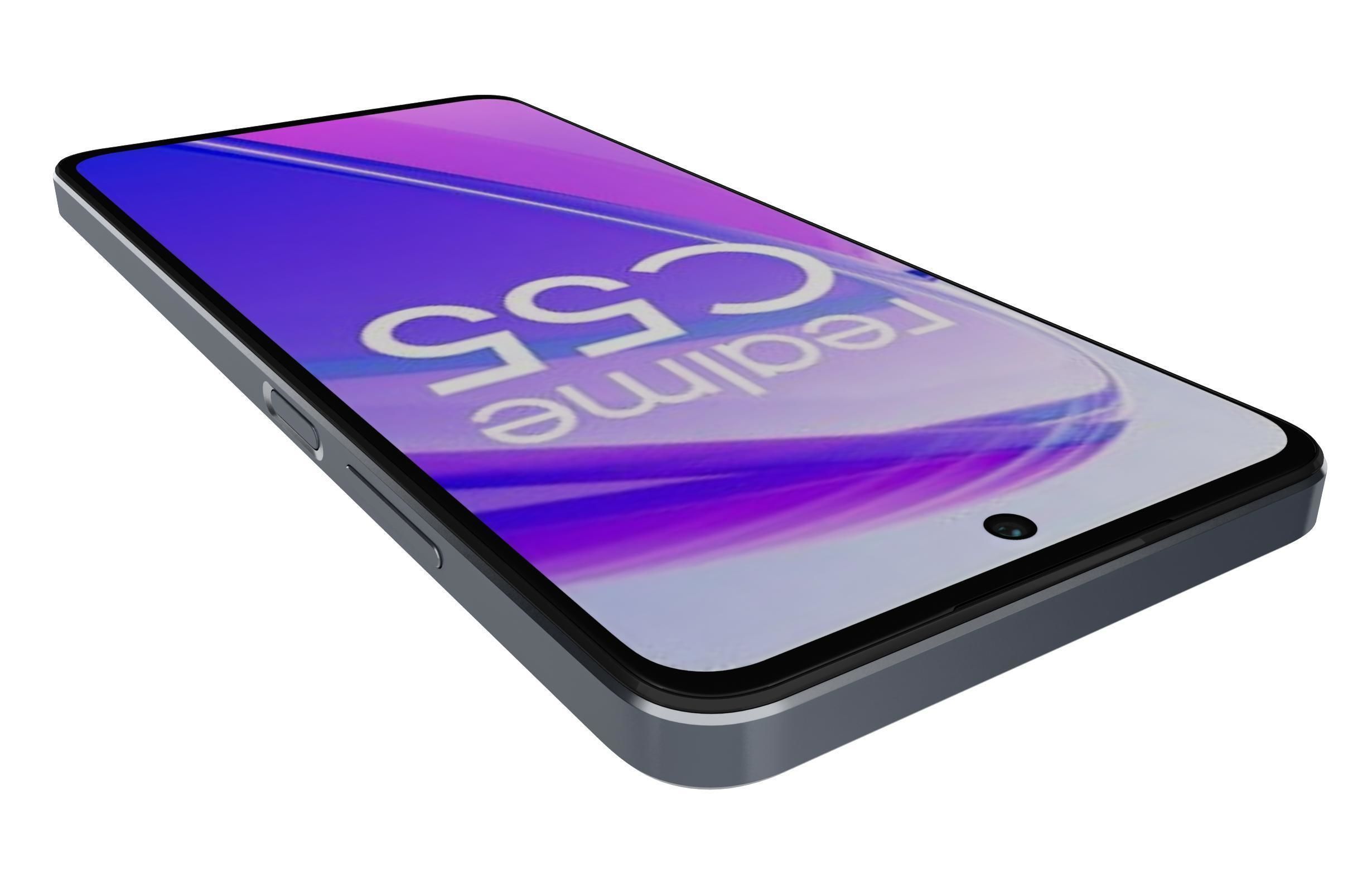 Realme C55 Black Low-poly 3D model_13