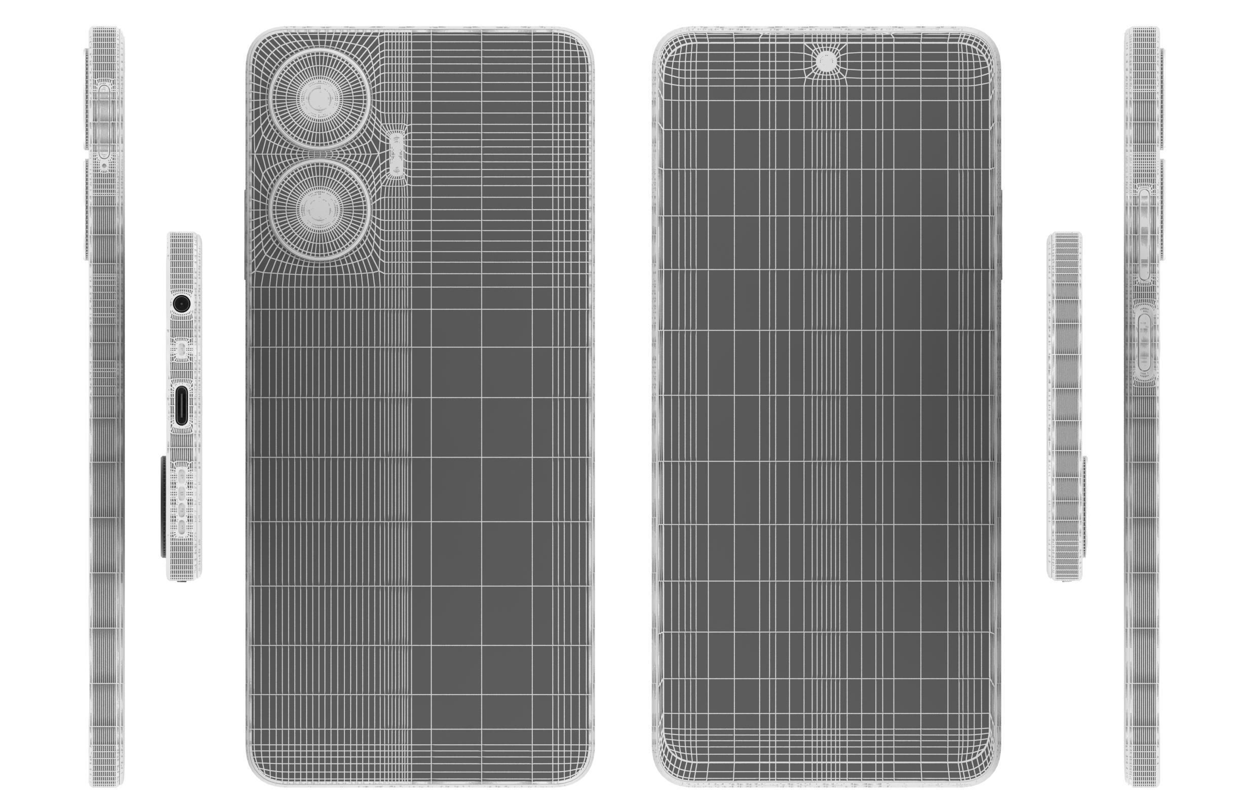 Realme C55 Black Low-poly 3D model_18