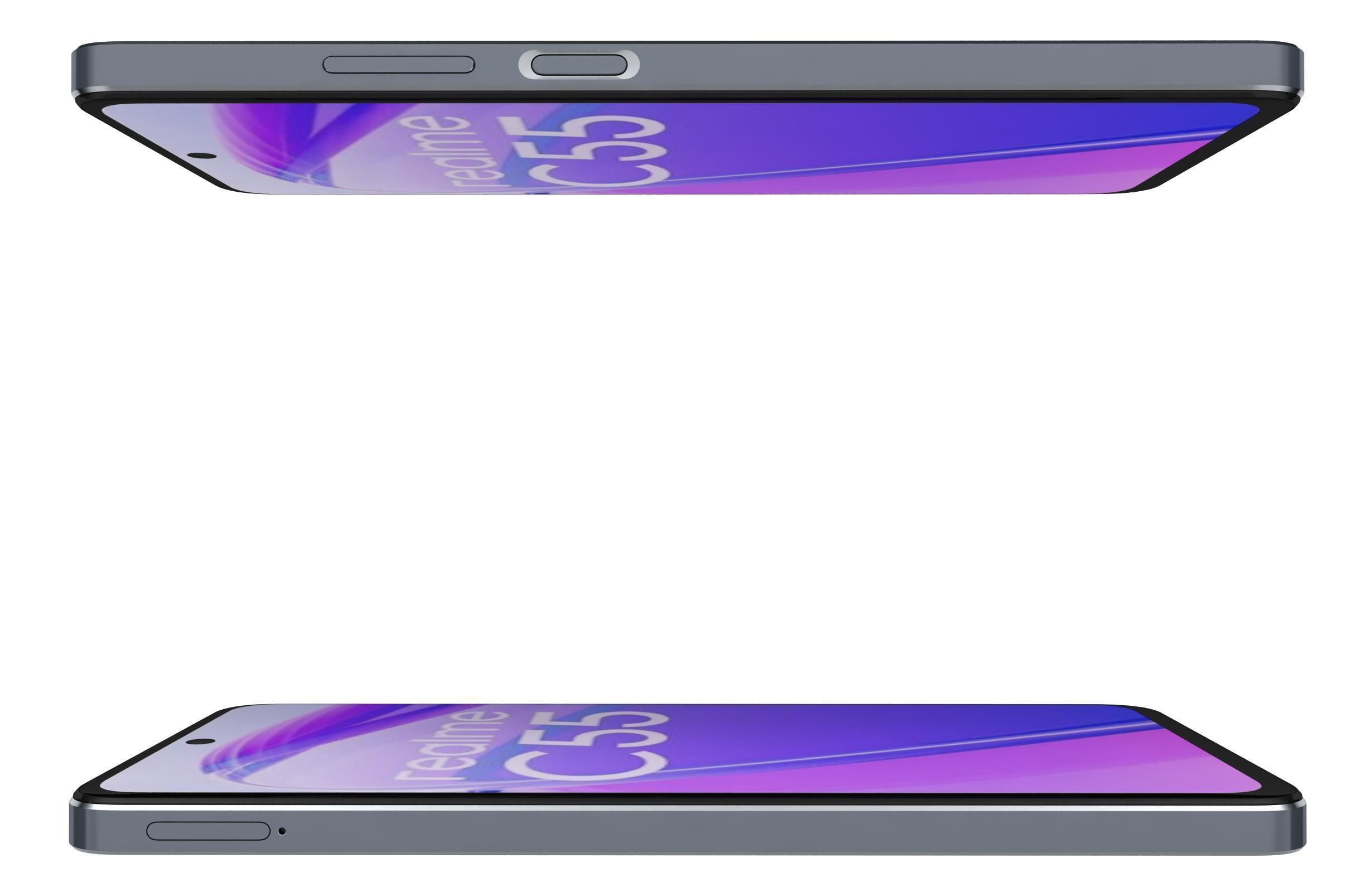 Realme C55 Black Low-poly 3D model_9