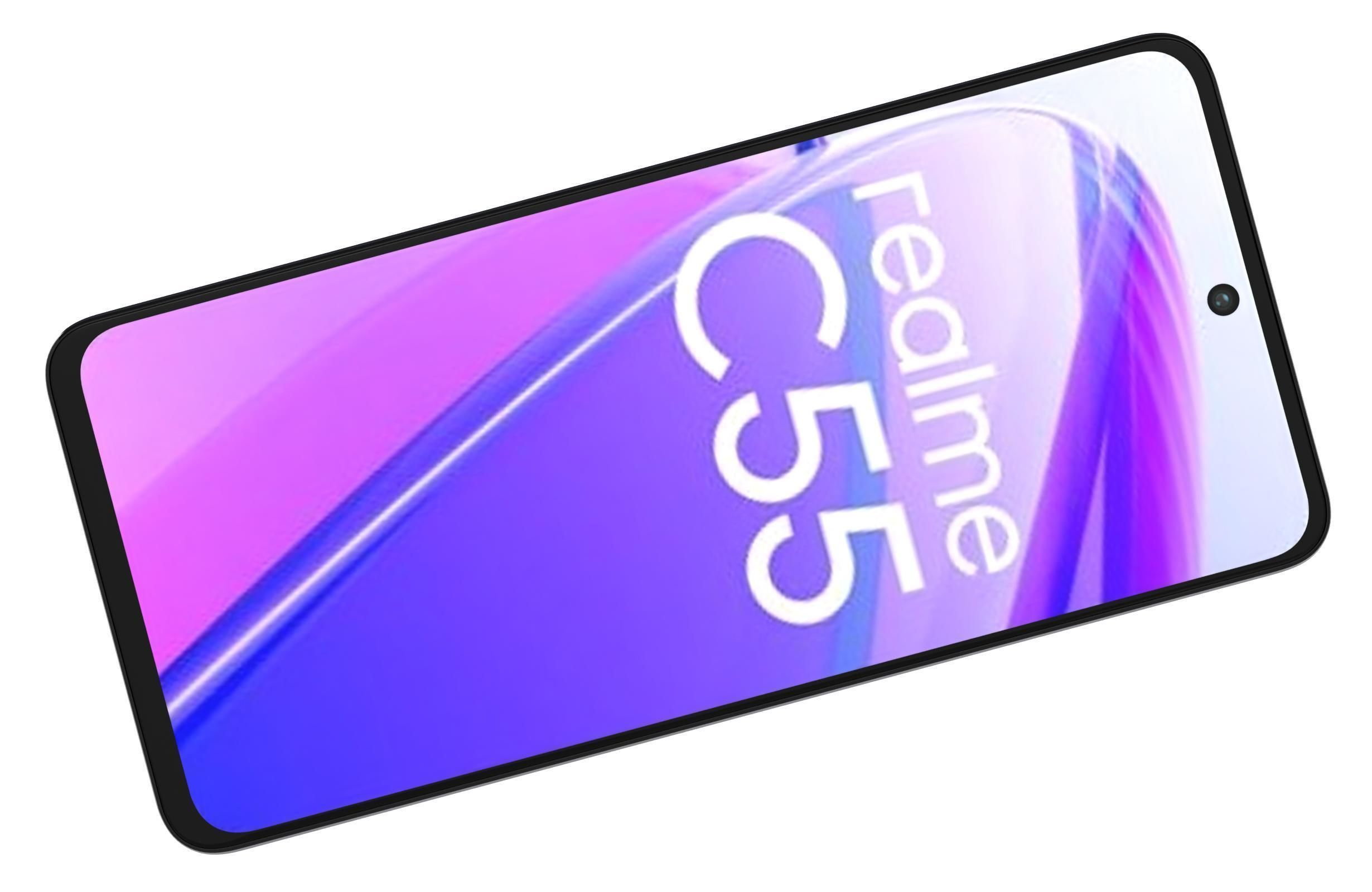 Realme C55 Black Low-poly 3D model_10