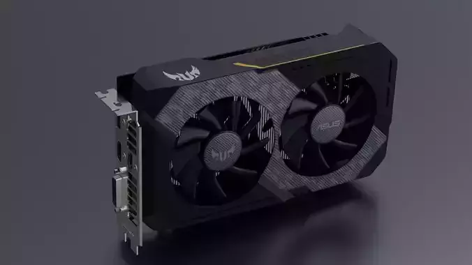 ASUS TUF Gaming - GTX 1660ti Graphic card 3D model 3D model