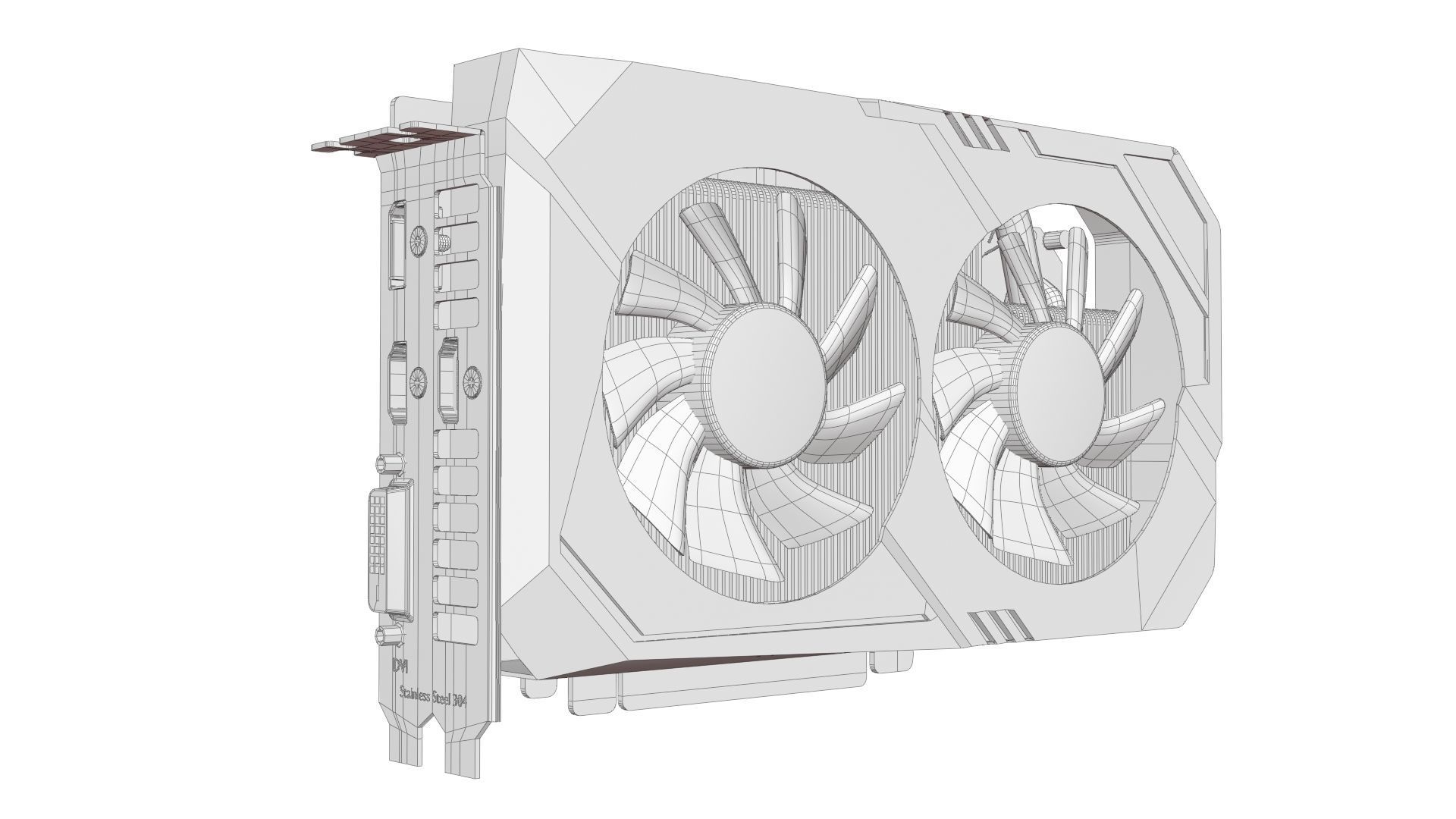 ASUS TUF Gaming - GTX 1660ti Graphic card 3D model 3D model_6