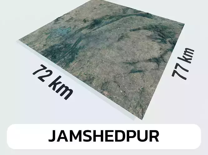 Jamshedpur India City Landscape 3D Model