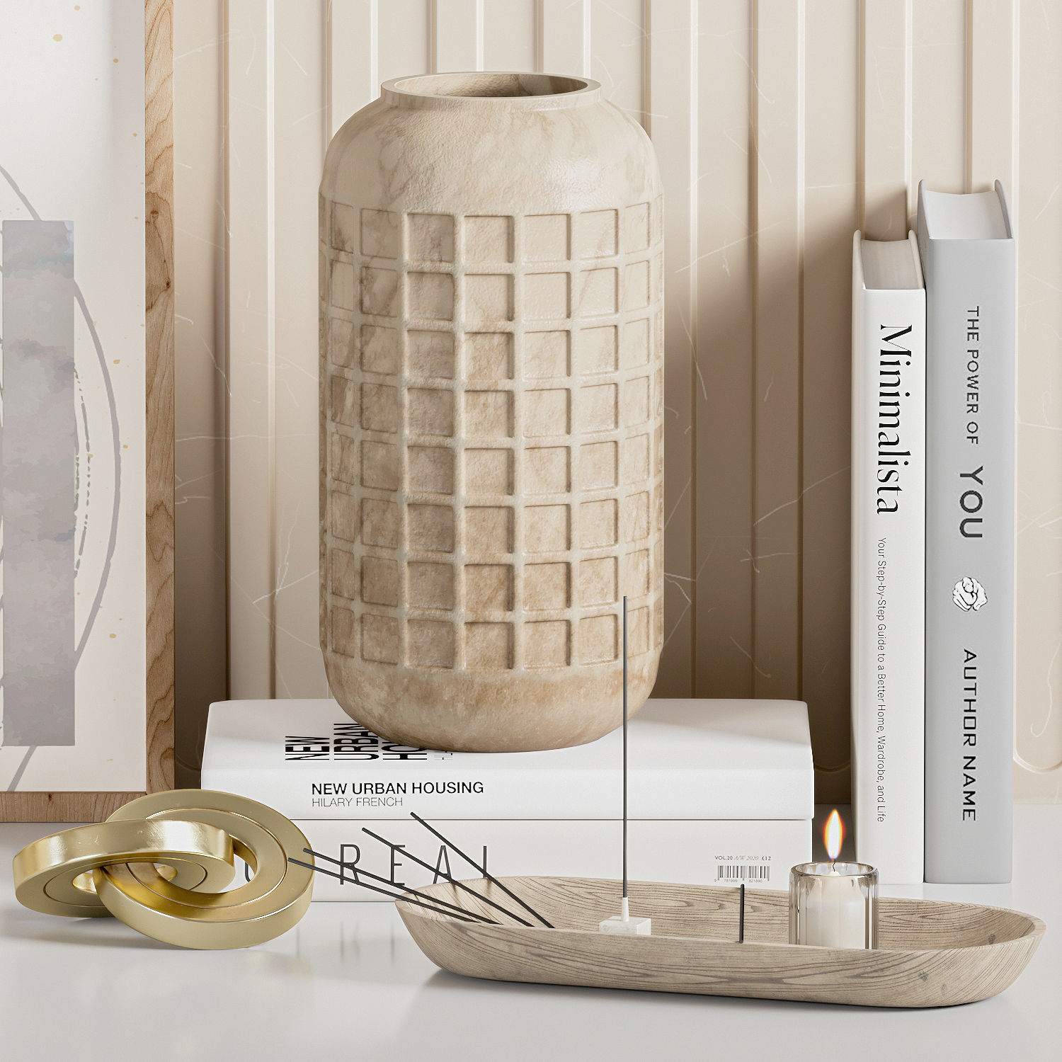 Decorative-set-02 shabby chic living room 3D model_6