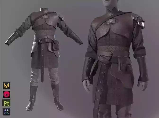 Medieval renaissance knight clothes Warrior armor 