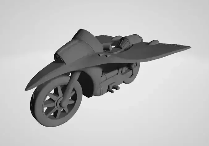 Motorbike Hiroshi Shiba Jeeg Robot steel 3D print model