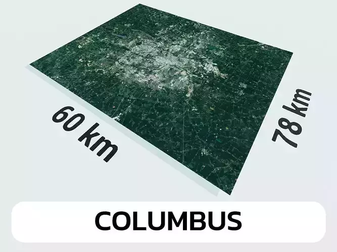 Columbus United States City Landscape 3D Model
