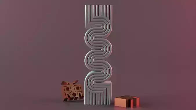 S-shaped silicone spiral candle mold 3D print model