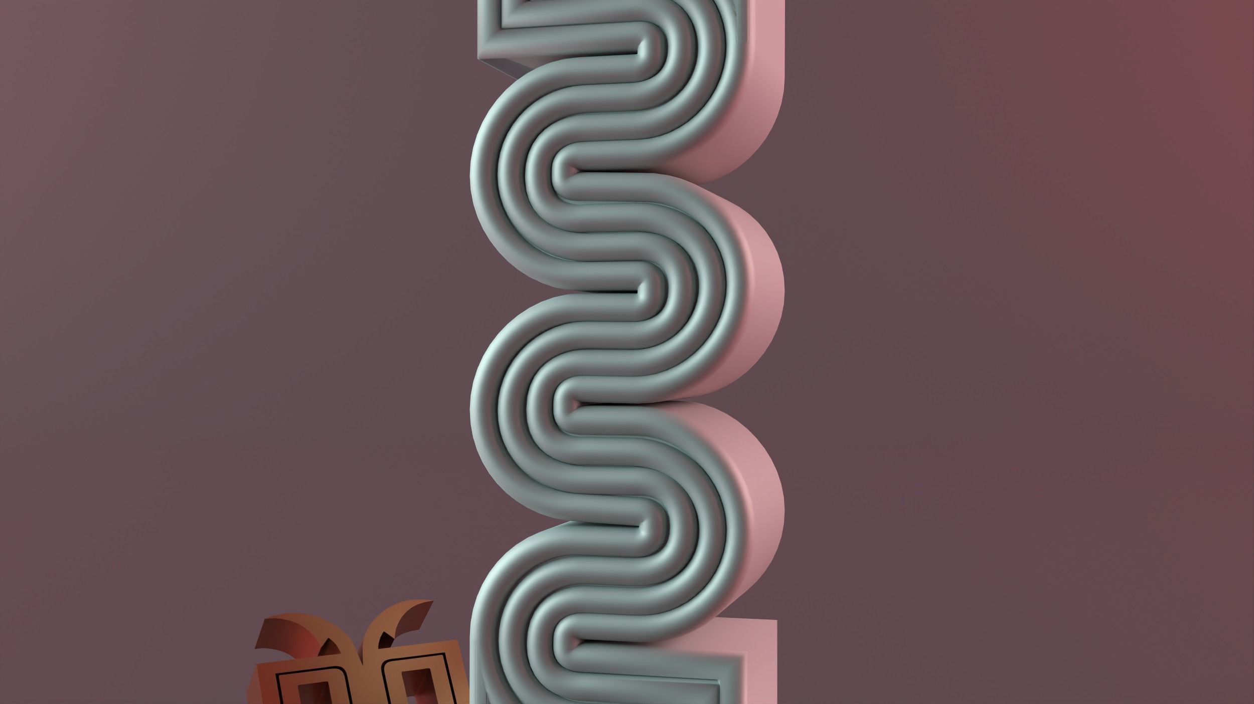 S-shaped silicone spiral candle mold 3D print model_6