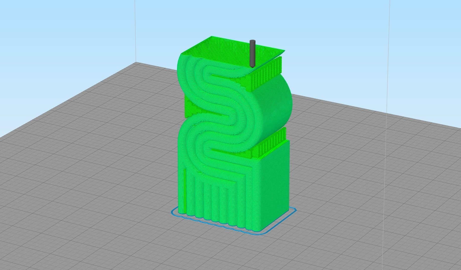 S-shaped silicone spiral candle mold 3D print model_7
