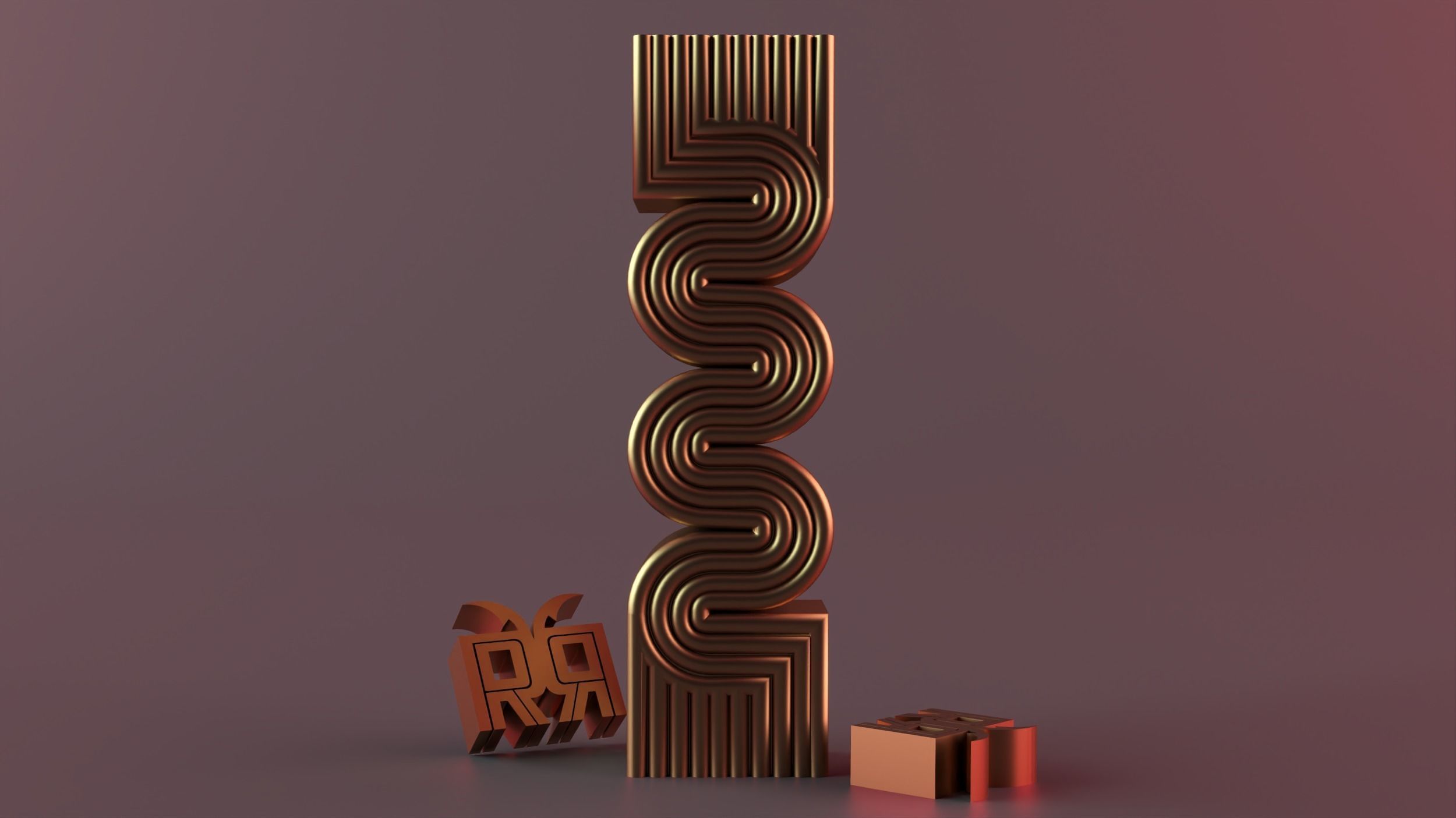 S-shaped silicone spiral candle mold 3D print model_1