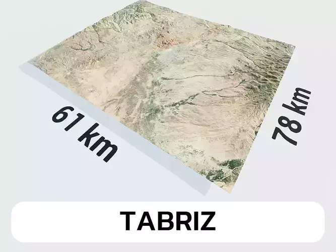 Tabriz Iran City Landscape 3D Model