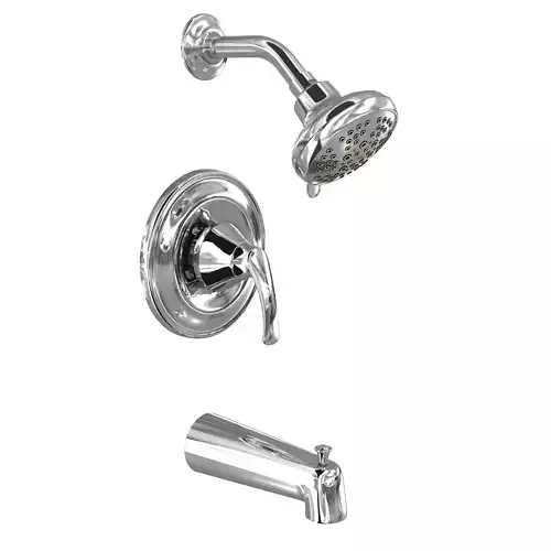 Moen Seena Posi-Temp Tub And Shower Trim - Chrome 3D model