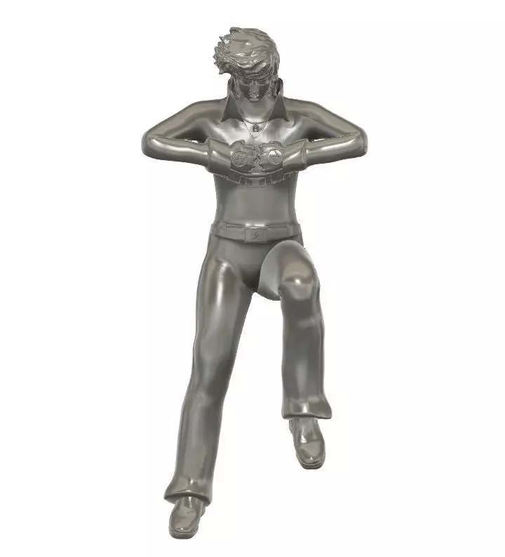 Hiroshi Shiba Jeeg Robot steel trasformation 3D print model_0