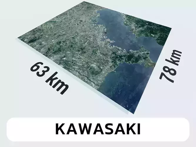 Kawasaki Japan City Landscape 3D Model