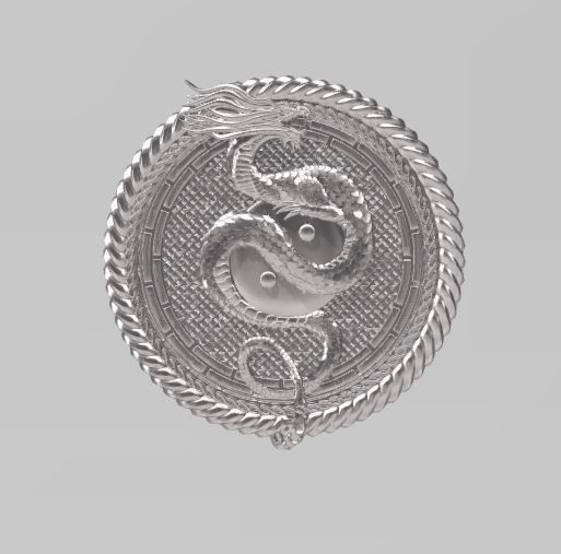 Pendentif Dragon  3D print model_3
