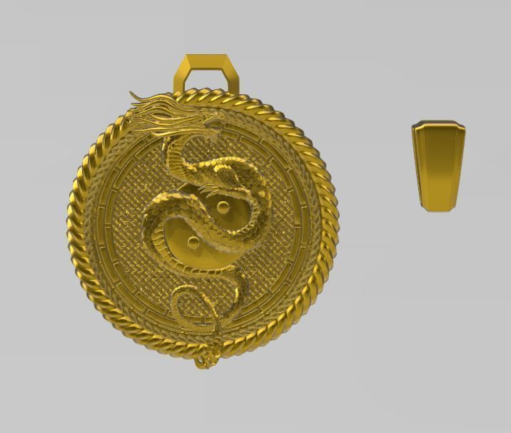 Pendentif Dragon  3D print model_5