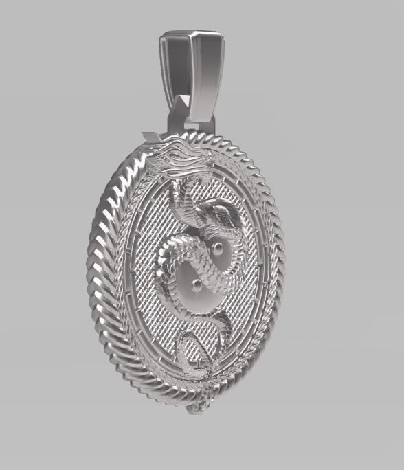 Pendentif Dragon  3D print model_2