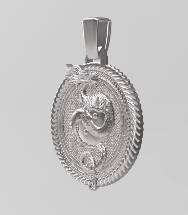 Pendentif Dragon  3D print model_1
