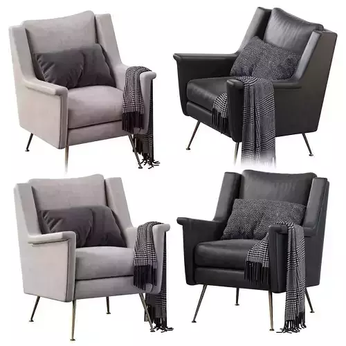 Carlo Mid Century Chair 3D model