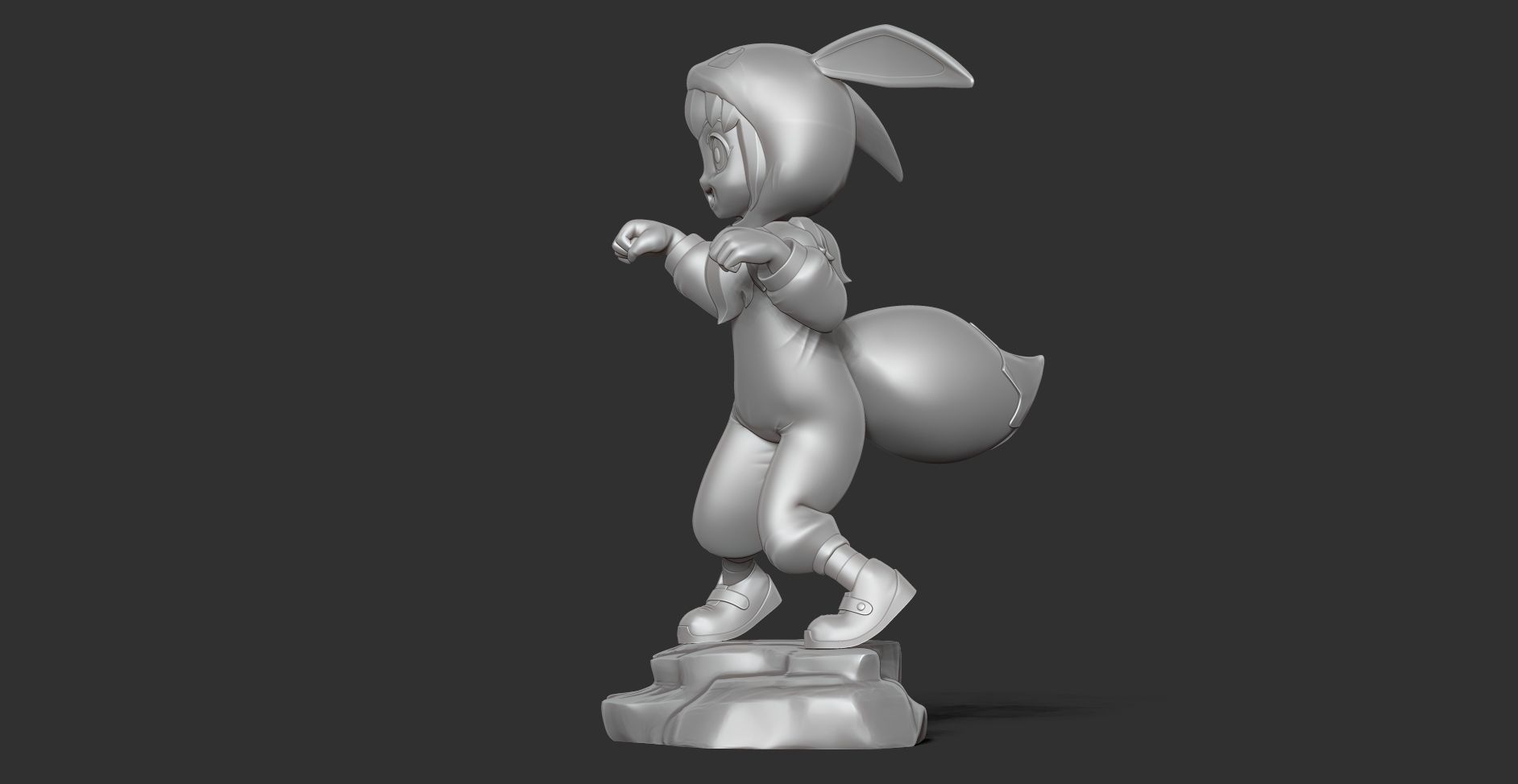 Eevee girl 3D print model_14