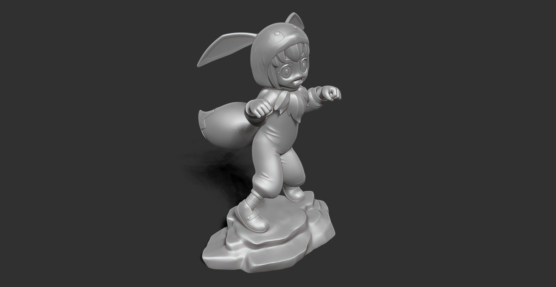 Eevee girl 3D print model_18