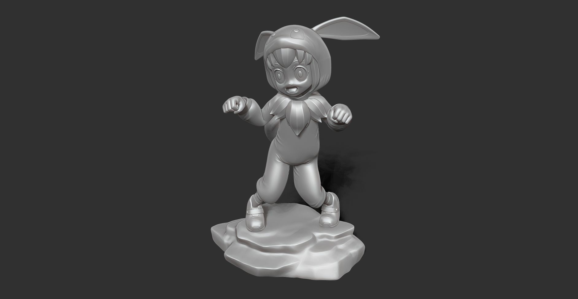 Eevee girl 3D print model_20