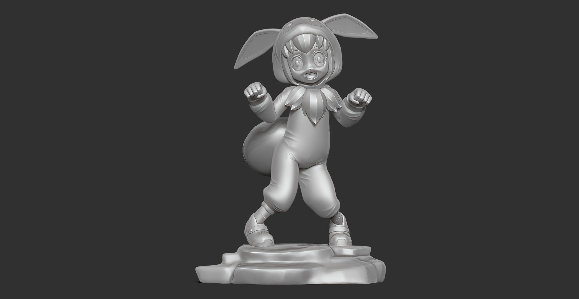 Eevee girl 3D print model_12