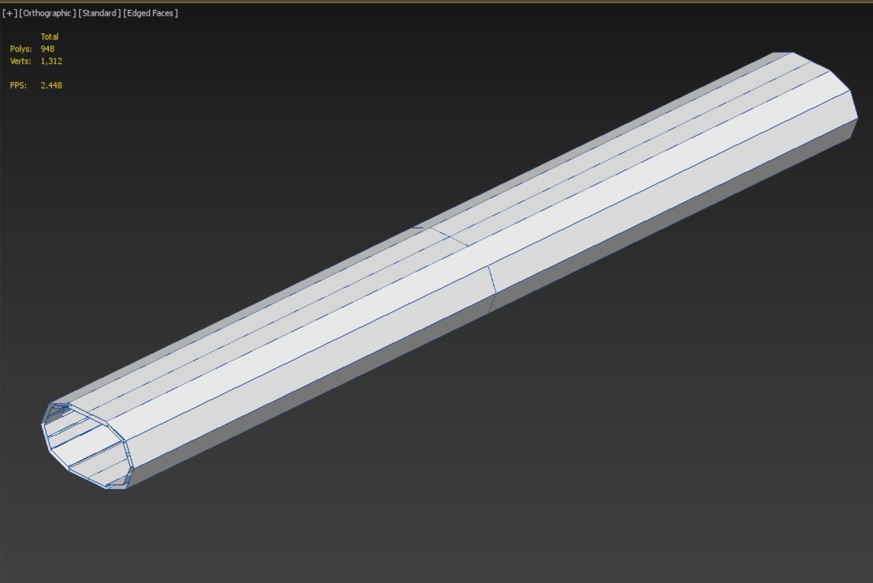 lowpoly sci fi corridor 04 Low-poly 3D model_6