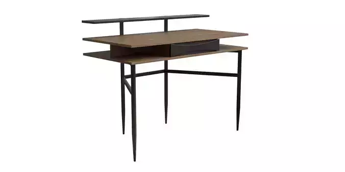 Contemporary Industrial Rectangular Writing Desk