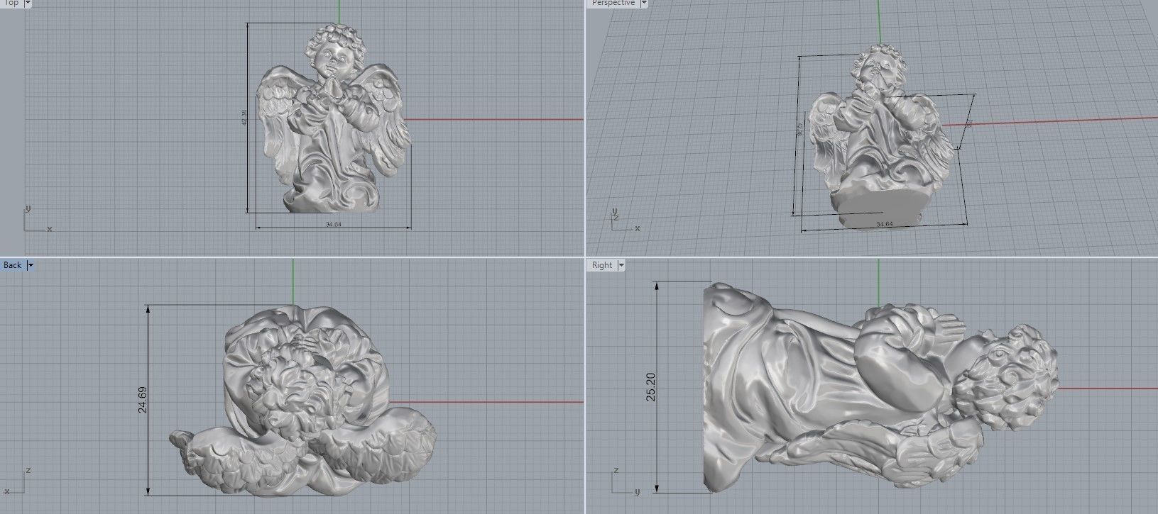 Angel pendant 3D print model_13