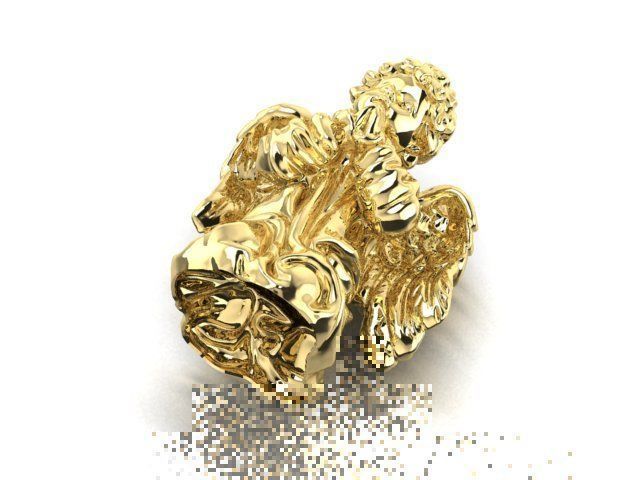 Angel pendant 3D print model_1