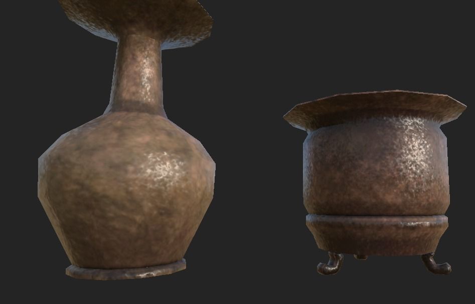 Old Furniture Table  Low-poly 3D model_3