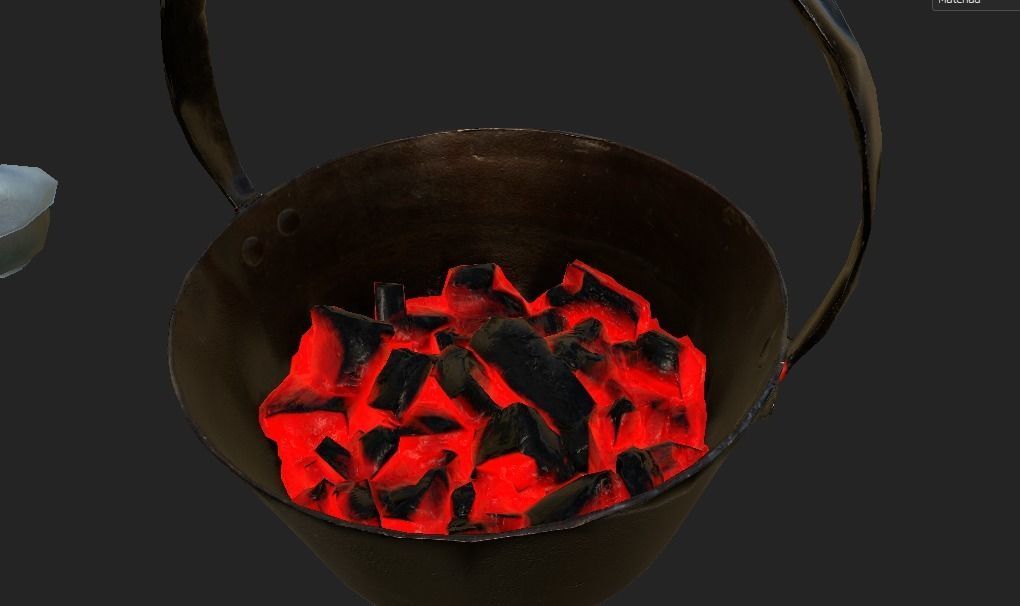 Old Furniture Table  Low-poly 3D model_2