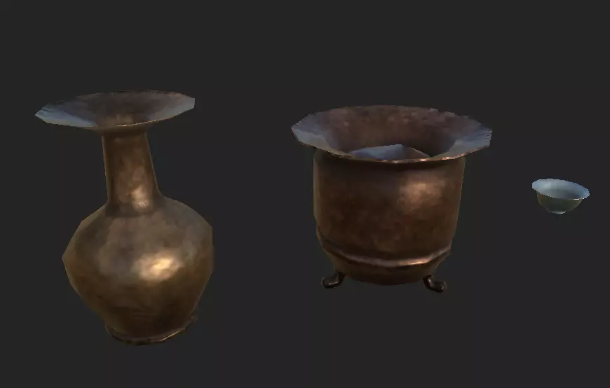 Old Furniture Table  Low-poly 3D model_0