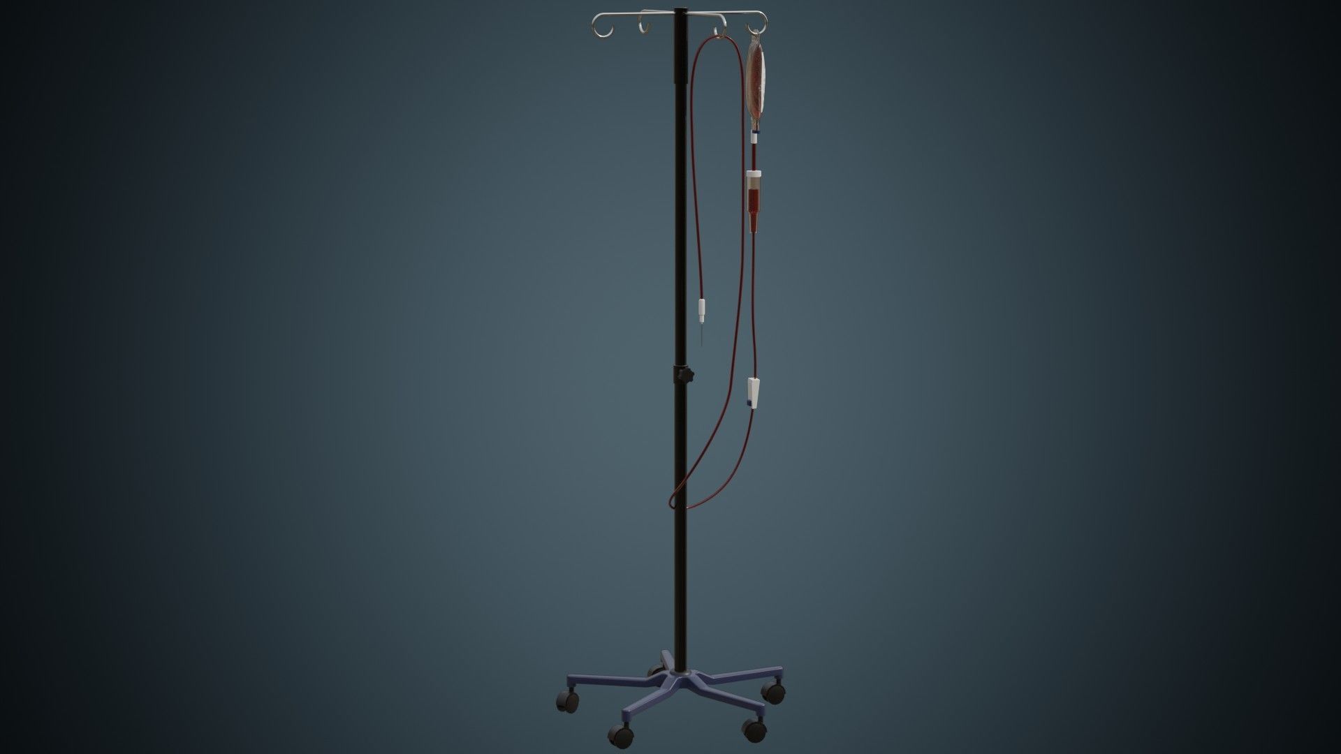 IV Stand 2A Low-poly 3D model_1
