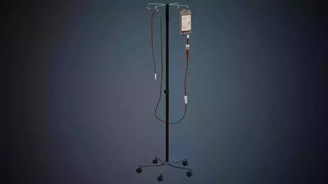 IV Stand 2A Low-poly 3D model