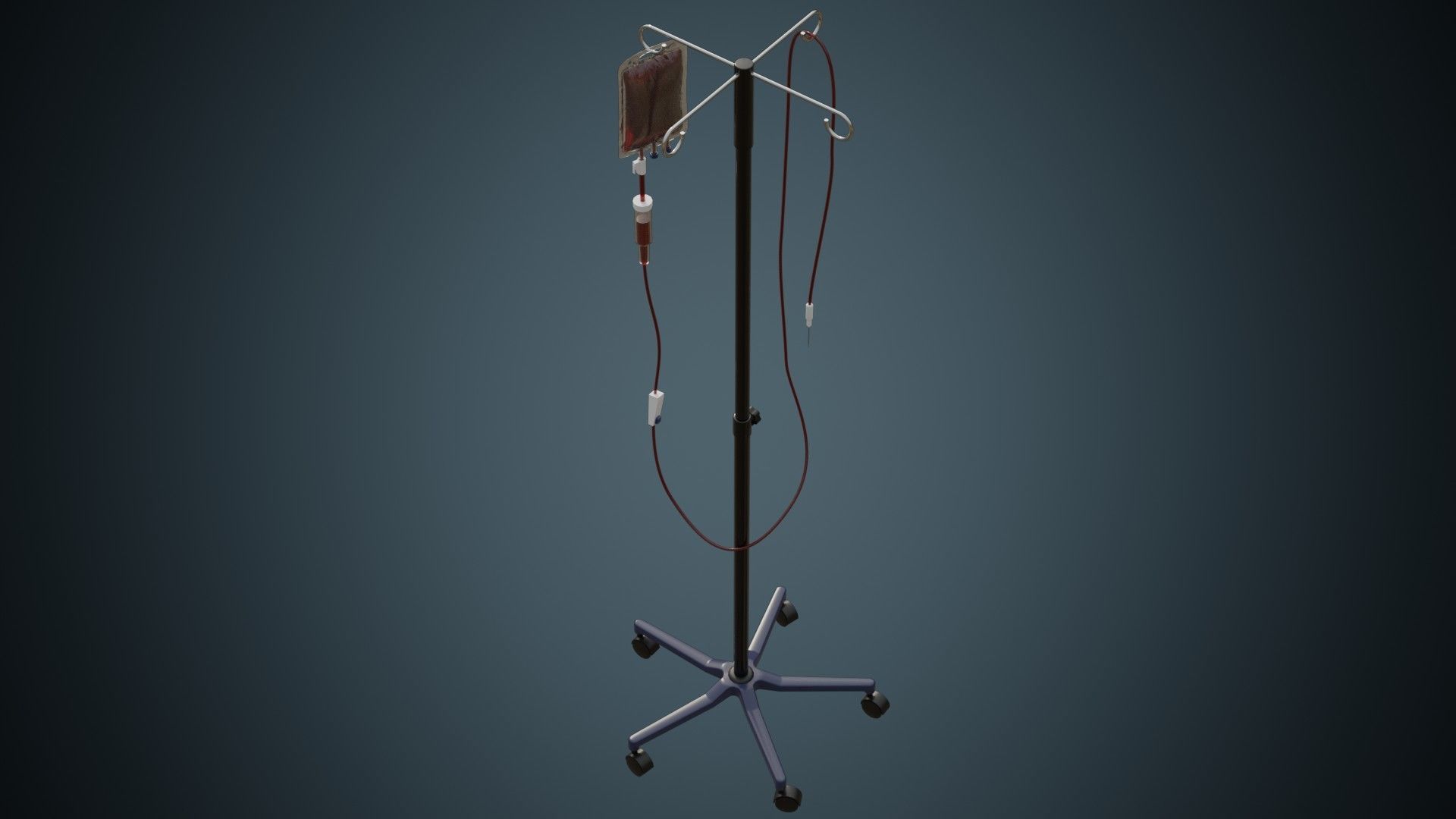 IV Stand 2A Low-poly 3D model_2