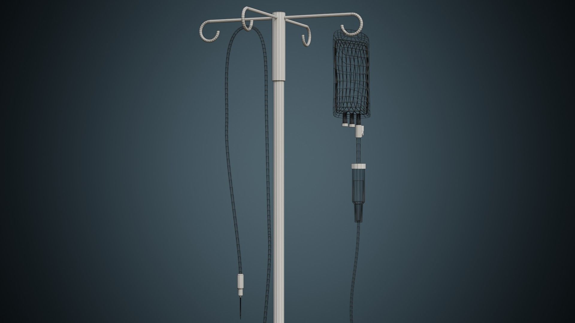 IV Stand 2A Low-poly 3D model_8