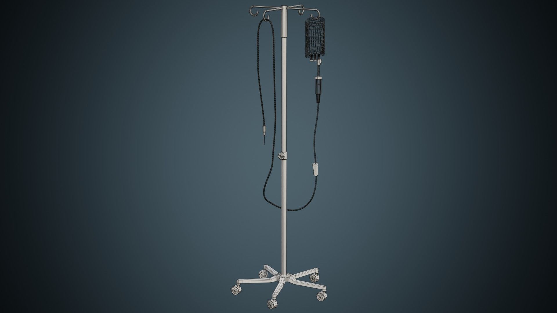 IV Stand 2A Low-poly 3D model_7