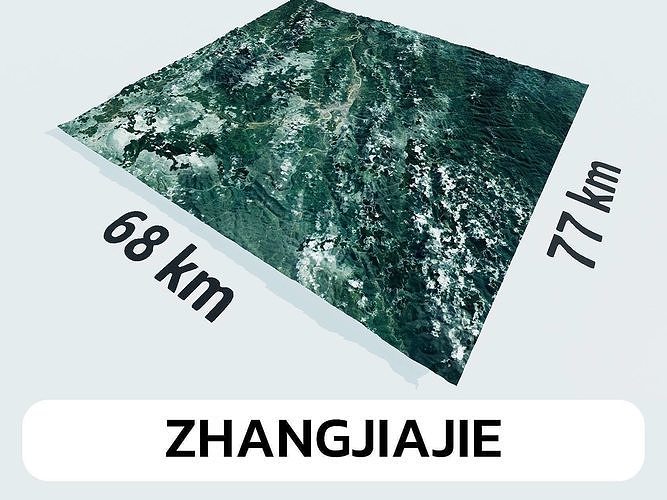 Zhangjiajie China City Landscape 3D Model 3D model